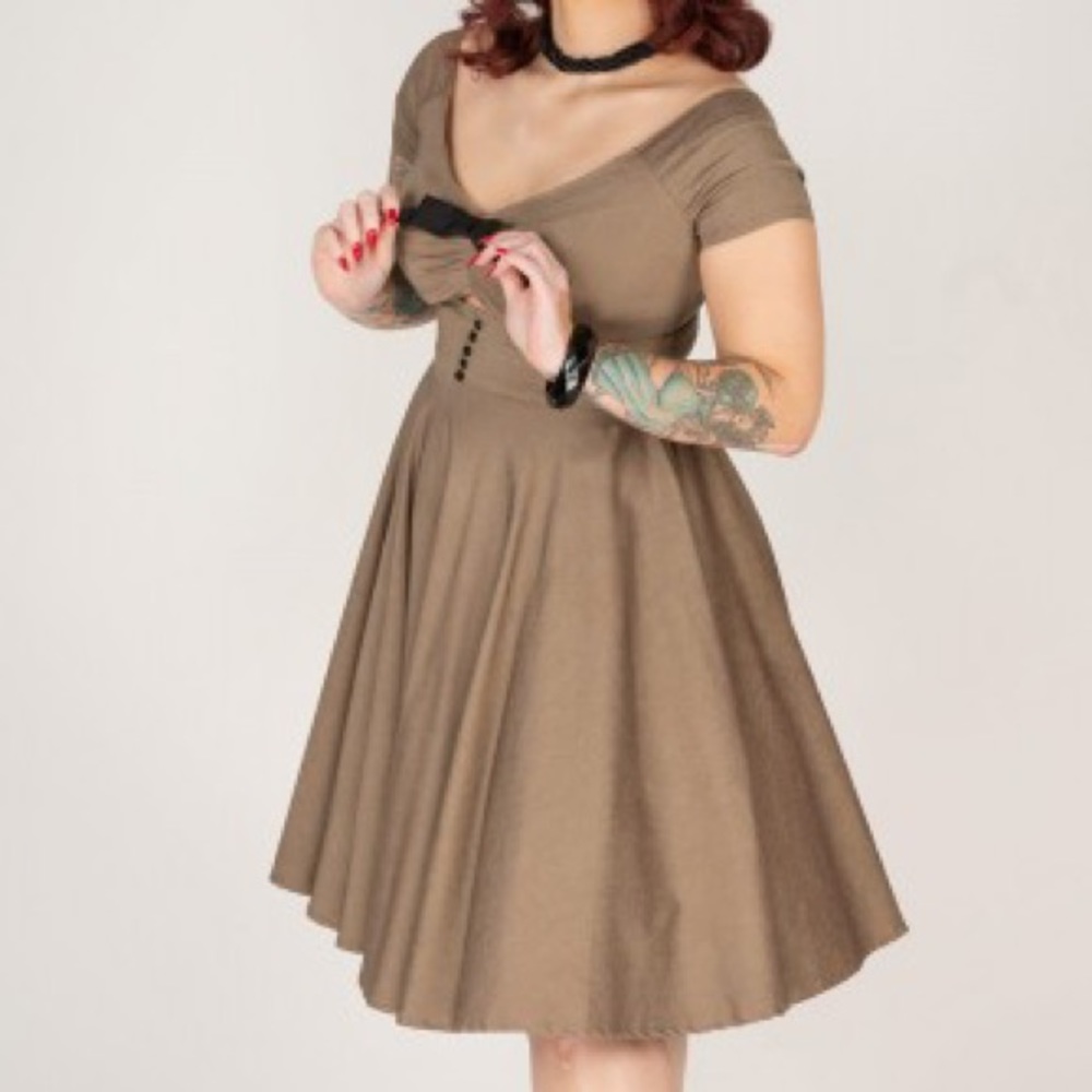 3x Tatyana Style Brown Peek a boo dress